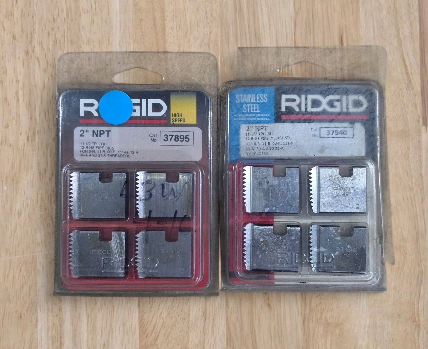 Ridgid 2” NPT Pipe Dies 37895 And 37940