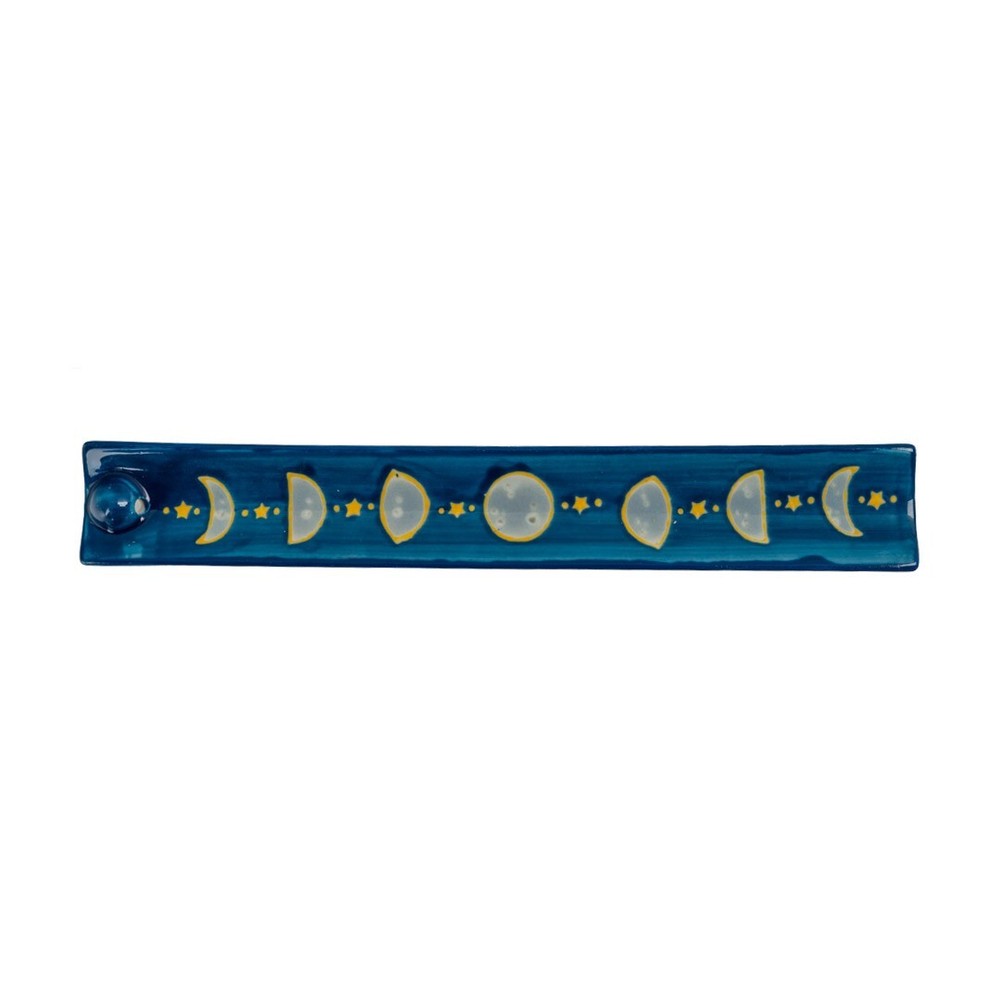 PT Pacific Giftware Blue Moon Phase Ceramic Incense Burner Holder
