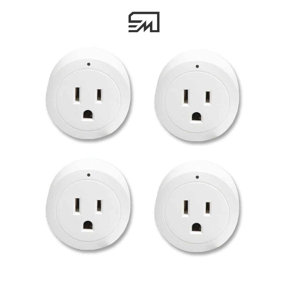 Wi-Fi SMART Plug Sockets 4 Pack Compatible With Amazon Alexa & Google Assistant