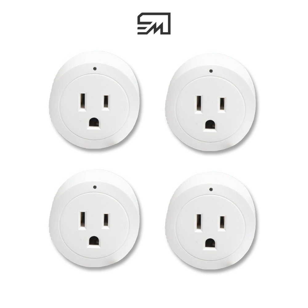 Wi-Fi SMART Plug Sockets 4 Pack Compatible With Amazon Alexa & Google Assistant