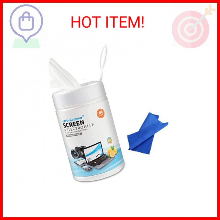 Monitor Wipes, Pre-Moistened Computer Screen Wipes for Electronics, Computer Mon