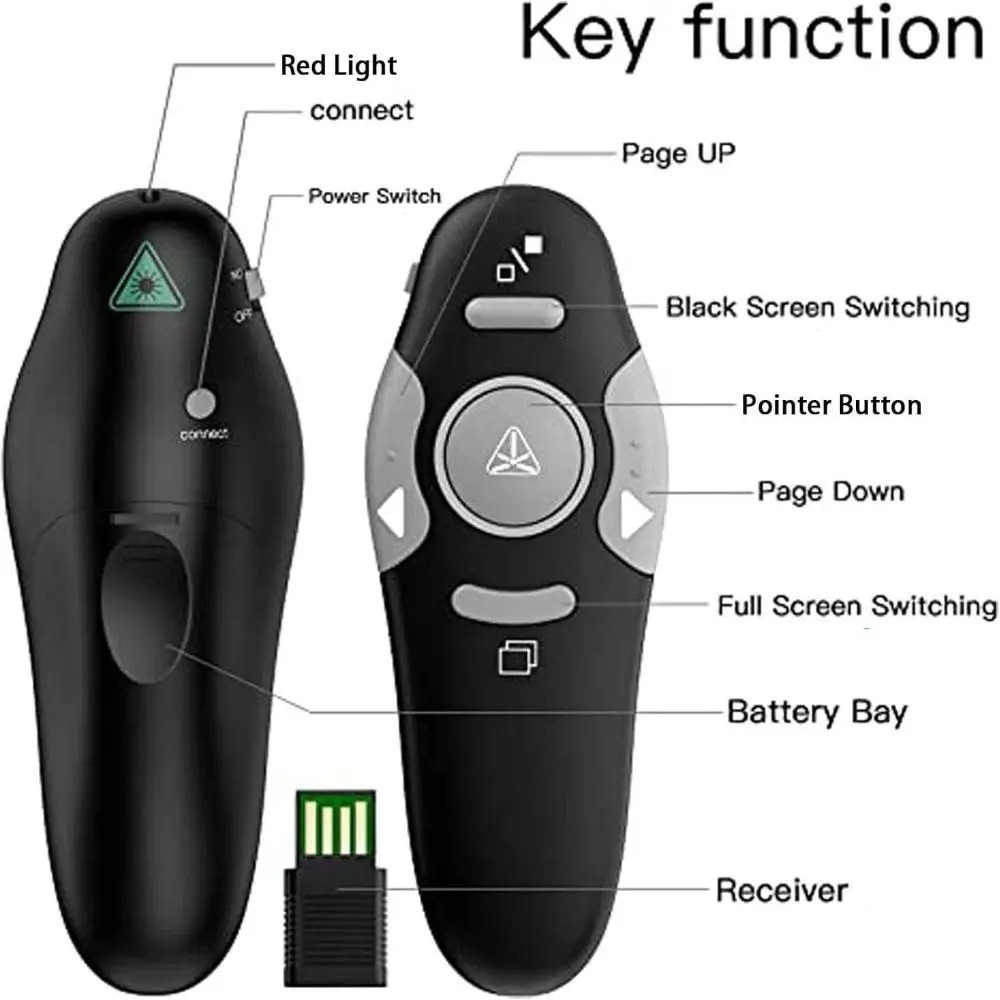 Laser Pointer Power Point Presentation Remote Control Wireless USB PPT Presenter