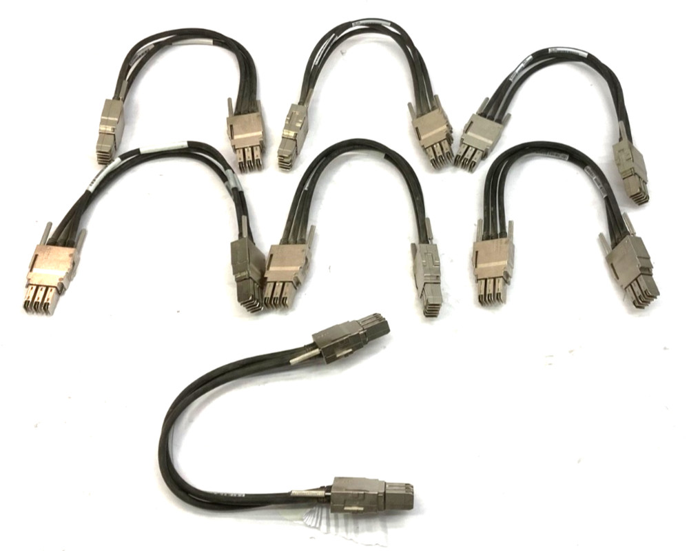 Lot of 7 Cisco StackWise STACK-T1-50CM Stacking Cables, 800-40403-01