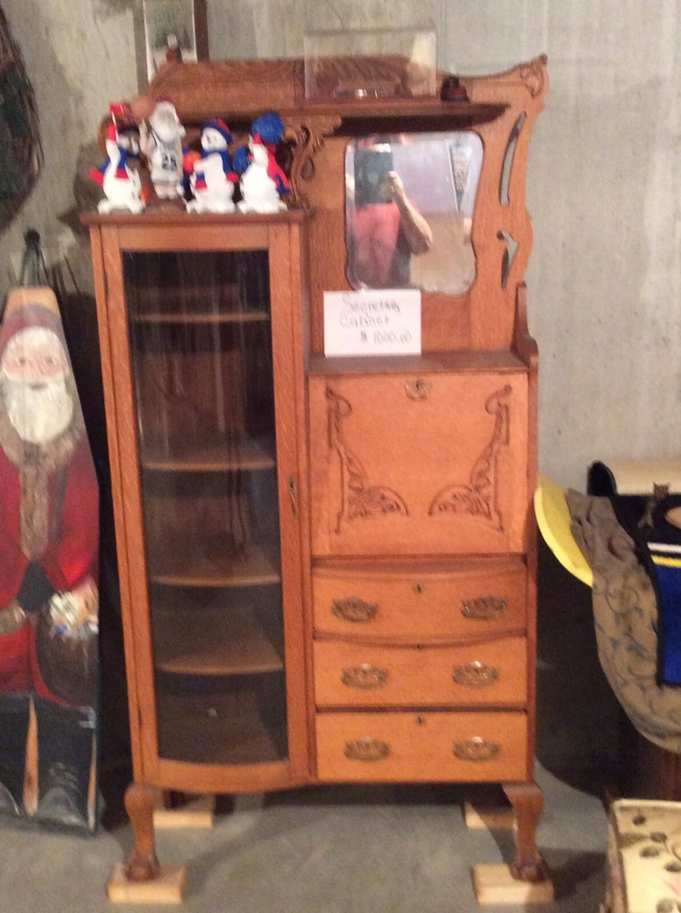 antique secretary cabinet
