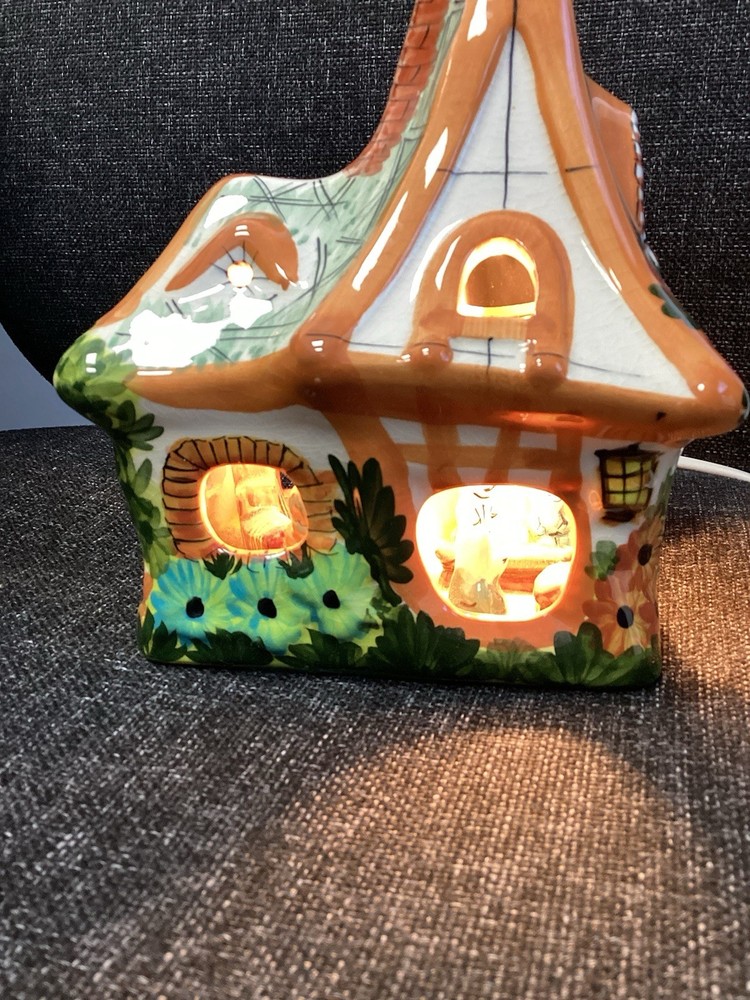 Derek Fowler Ceramic Night Light Mice School Model Working 18cm (H)