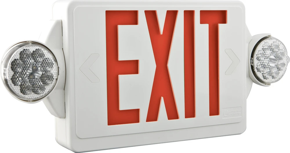 Lithonia 186HU7 Quantum LED Exit & Emergency Light Combo White High Output