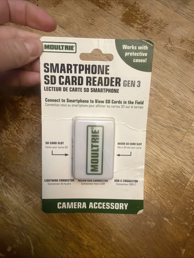 MOULTRIE® SMARTPHONE SD CARD READER Gen 3 MCA-13488 iPhone / Android Compatible