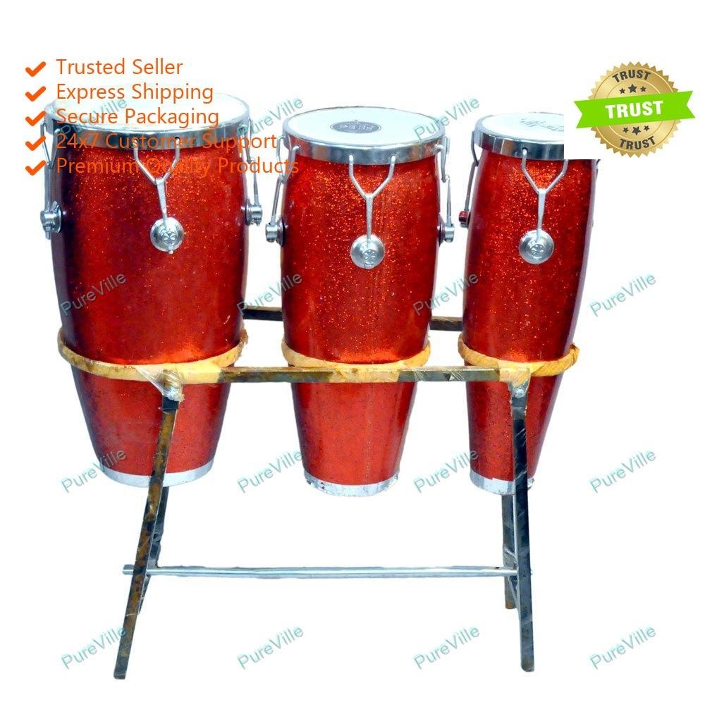 Fibre Congo With Stand Drum Instrument Percussion
