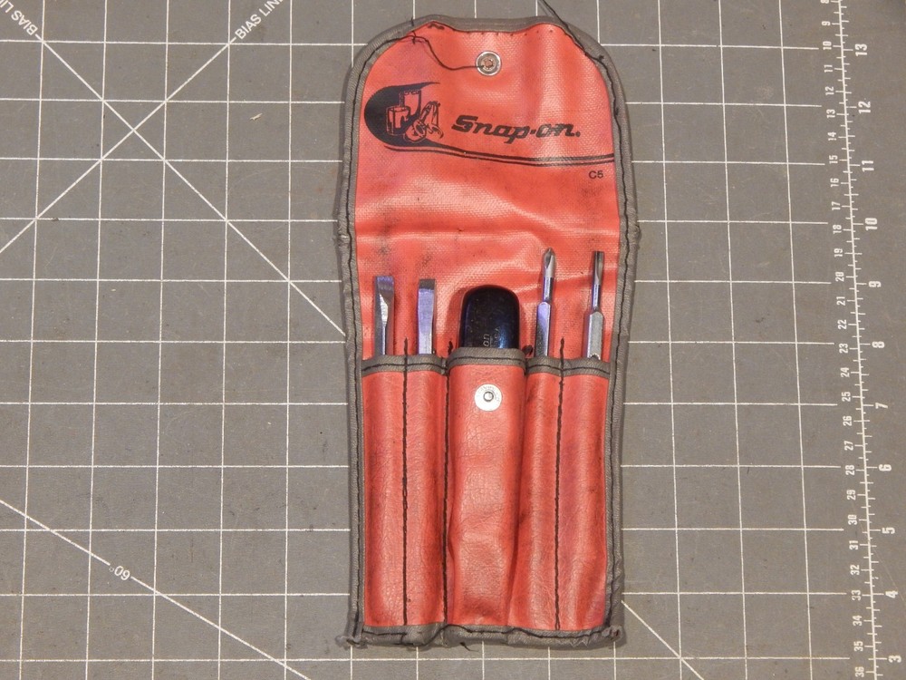 READ Snap On 5Pc Reversible Blade Screw Driver Screwdriver Set SSDD42 C5 Pouch