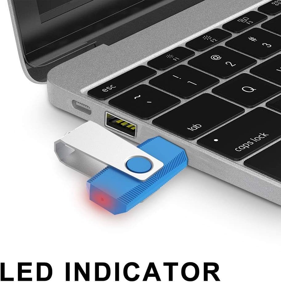 10 Pack 8GB USB Flash Drives with LED Indicator for Efficient Storage