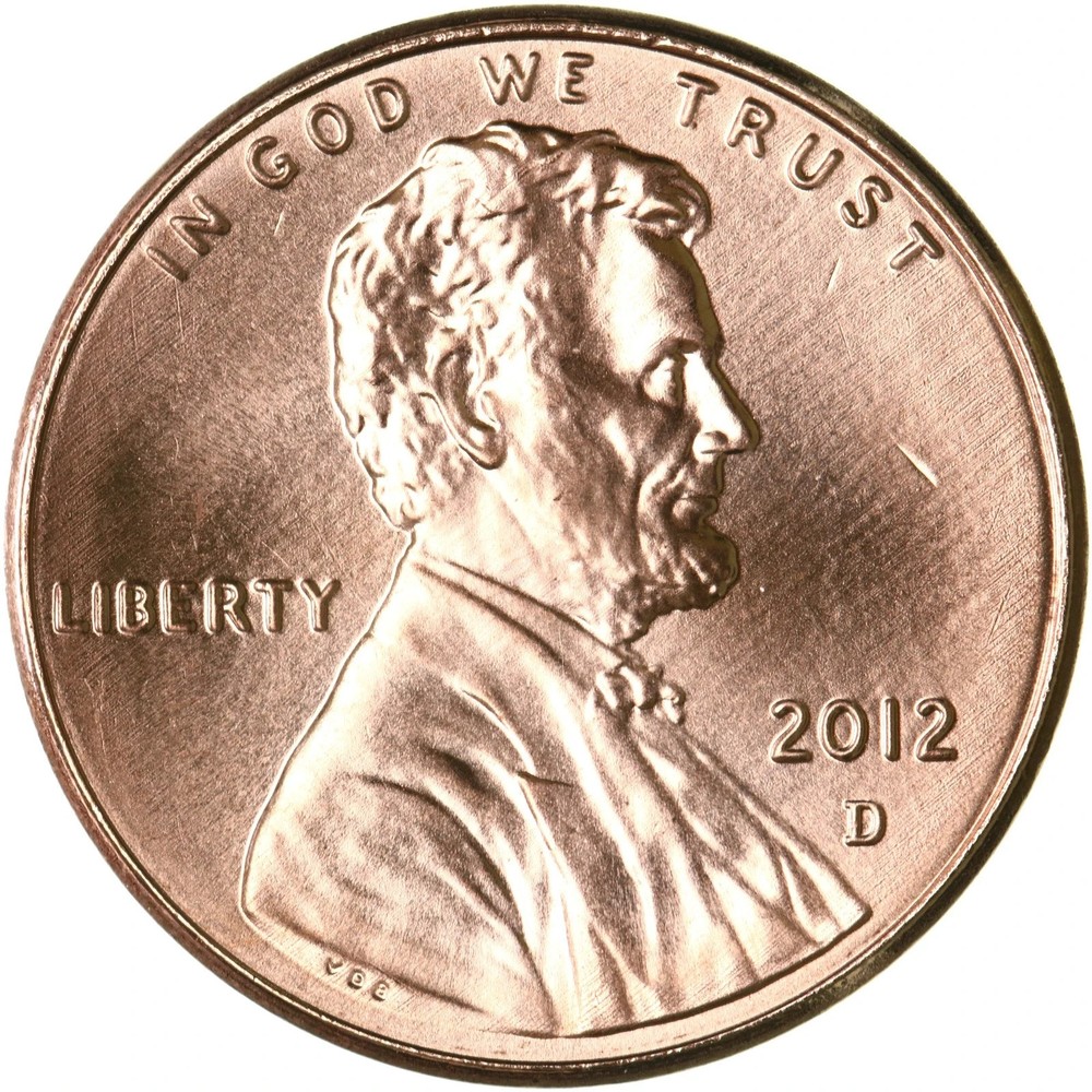 2012 D Lincoln Shield Cent  Brilliant Uncirculated from Mint Set