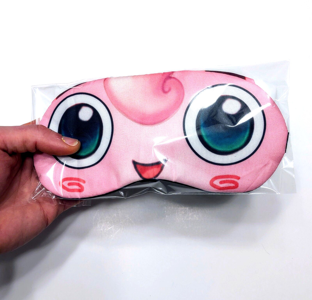 JIGGLYPUFF EYE MASK Pokemon Soft, Comfortable & Adjustable Sleeping Aid Gift