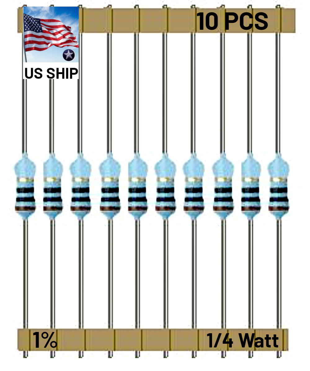 10x Metal Film Resistor 1/4 Watt 1% | You Choose Value | US Ship