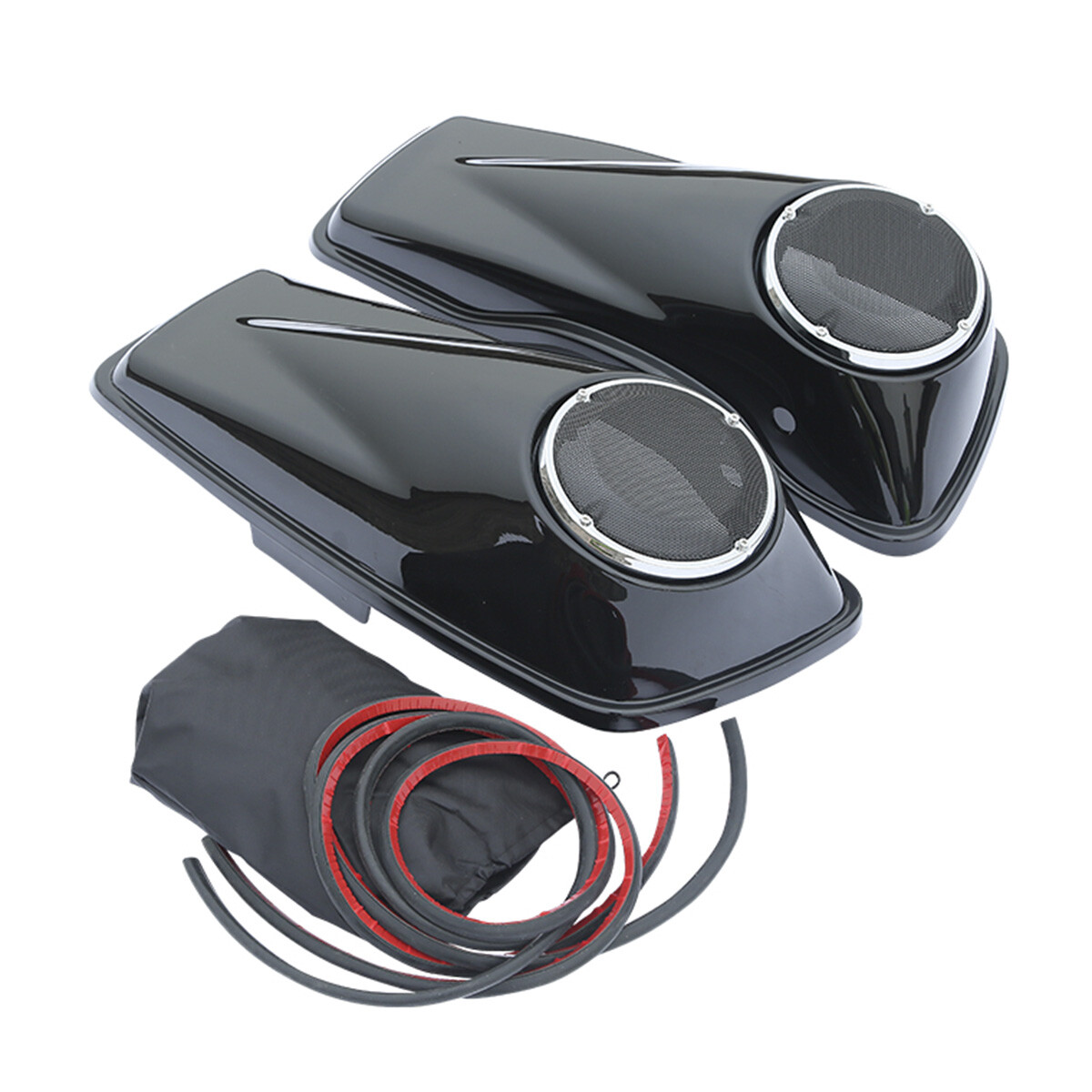6.5" Saddlebag Speaker Lids Fit For Harley Touring Street Glide Road King 14-24