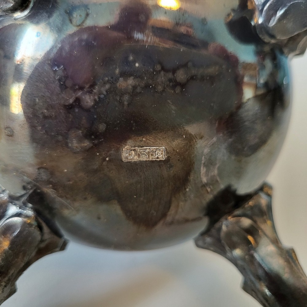 Vintage Silver Plated Water Pitcher w/Ice Lip Marked Rare old