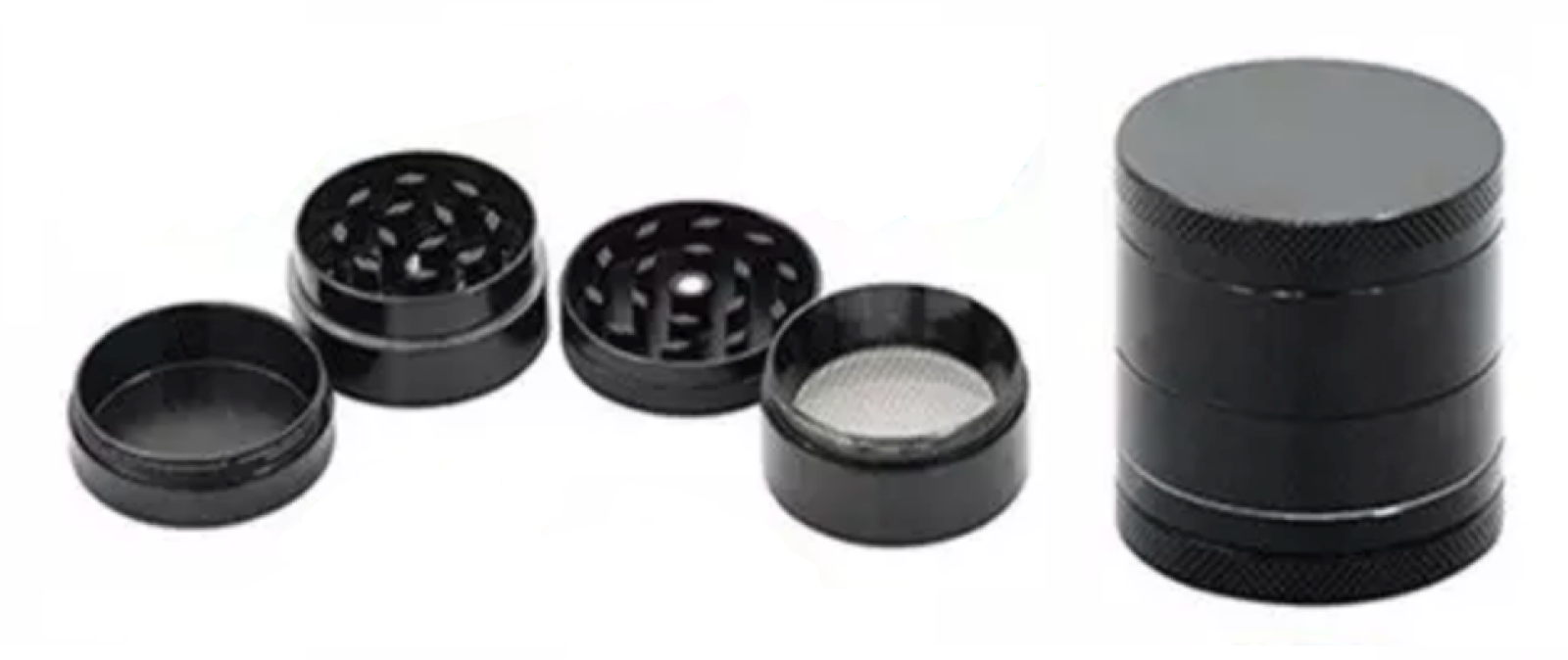 1.5" Tobacco Herb Grinder Spice Herbal Zinc Alloy Smoke Crusher 4 Pieces Metal