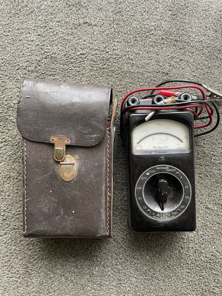 Multavi II H&B HARTMANN & BRAUN Analog Multimeter  1930’s -50’s Untested w case