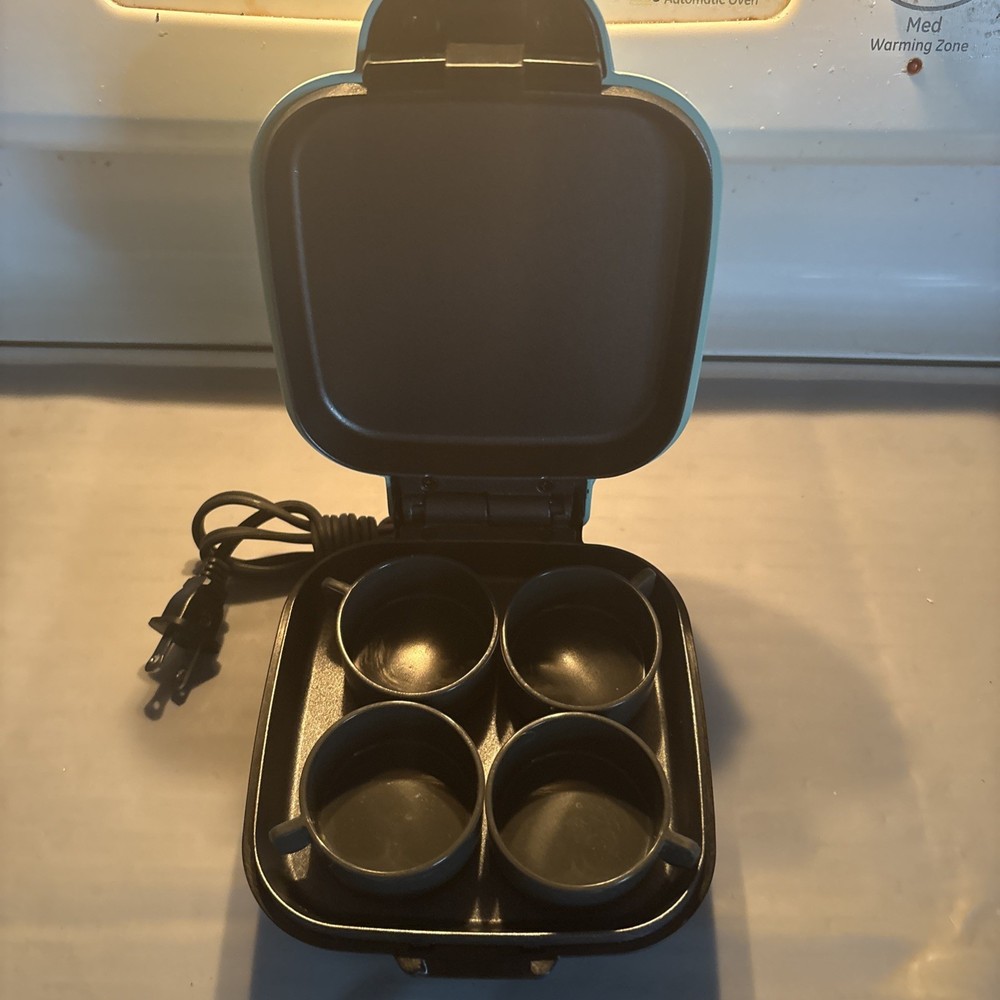 Dash Egg Bite Maker Blue Aqua Teal Countertop Egg Cooker