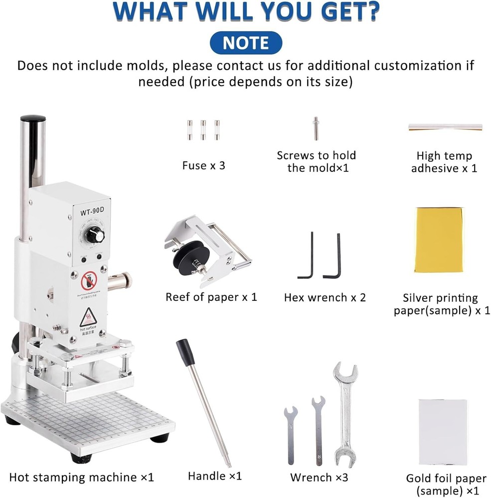 Hot Foil Stamping Machine Manual PVC Stamper Leather Bronzing Embossing Machine