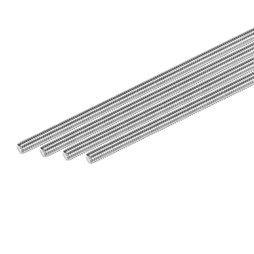 4-Pack Fully Threaded Rod, M6x200mm Stainless Steel Right Hand Thread Bar Studs