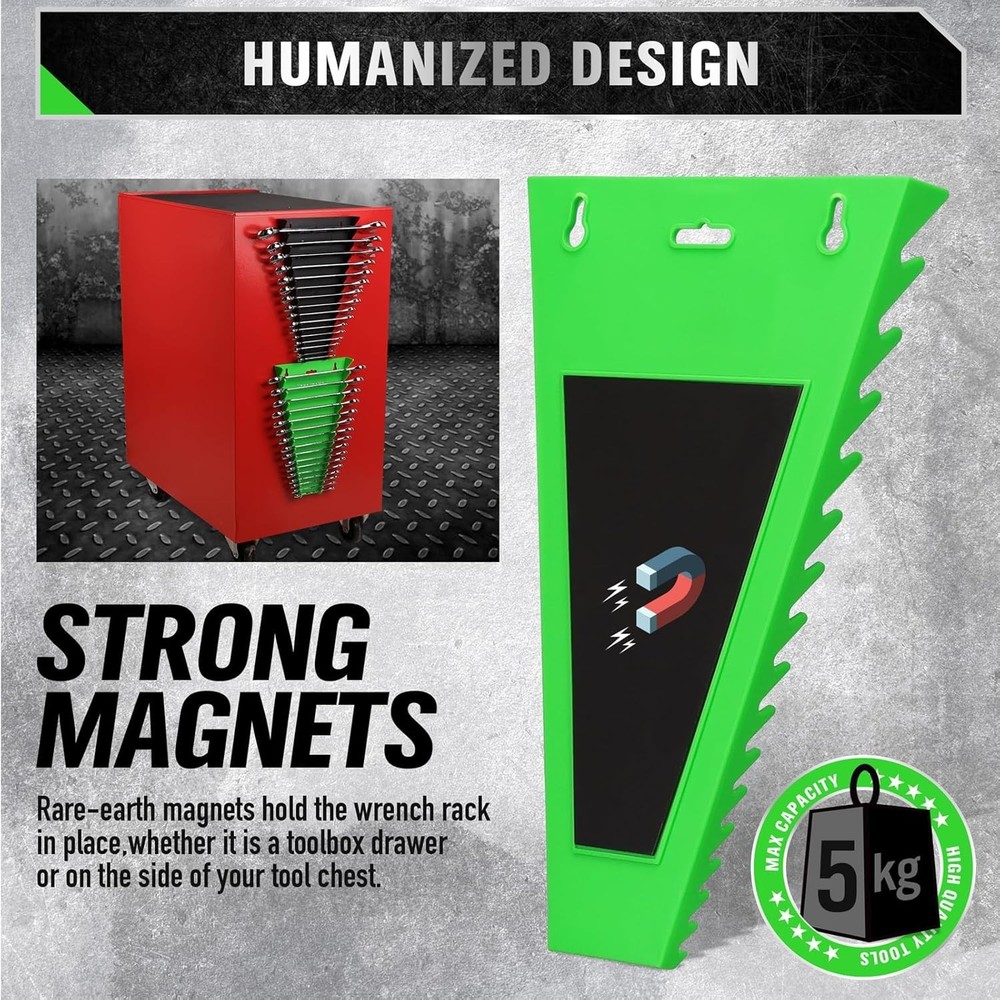 Compact Socket Organizer with Wrench Holder