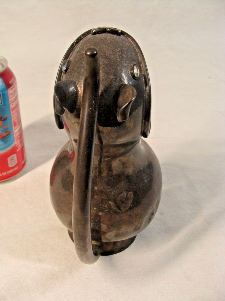 Antique 19C Silverplate Figural Mouse Form Pitcher