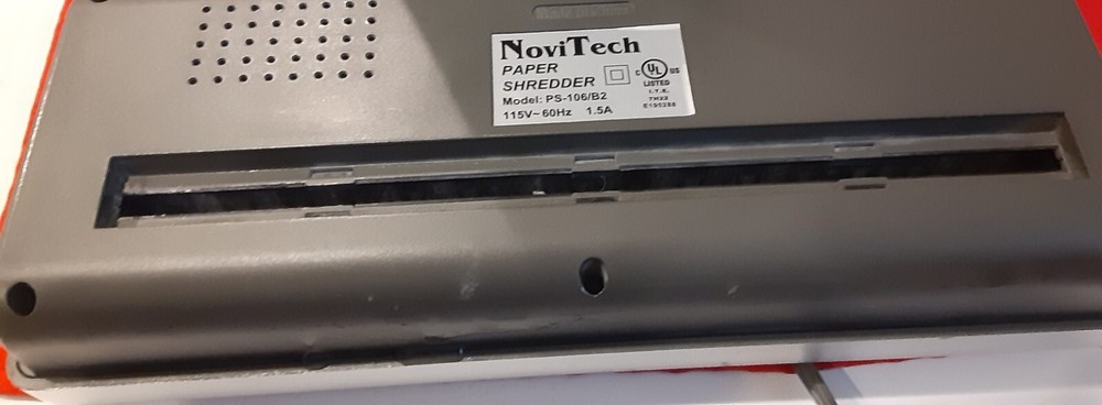 novitech shredder 6 sheets 115V-60HZ 2.5A