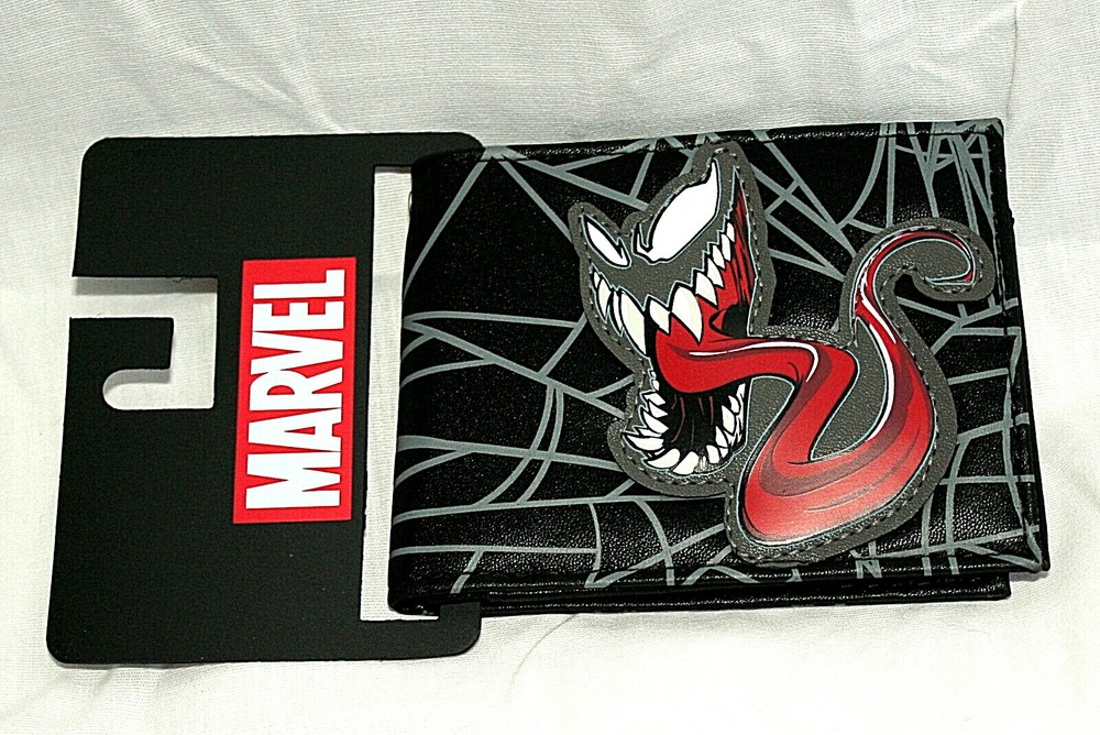 Marvel Comics Spider-Man Classic Venom Leather Like Wallet NEW Tags Billfold