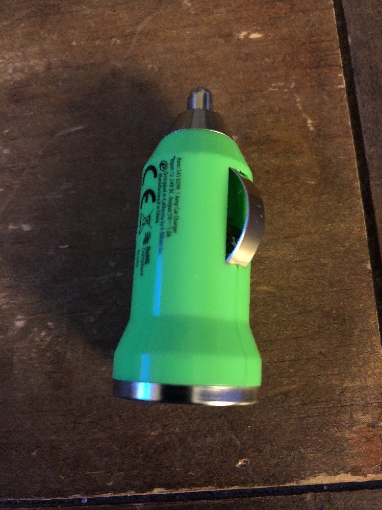 Car Input Output USB Green 12V DC USB Charger Single Unit BB2