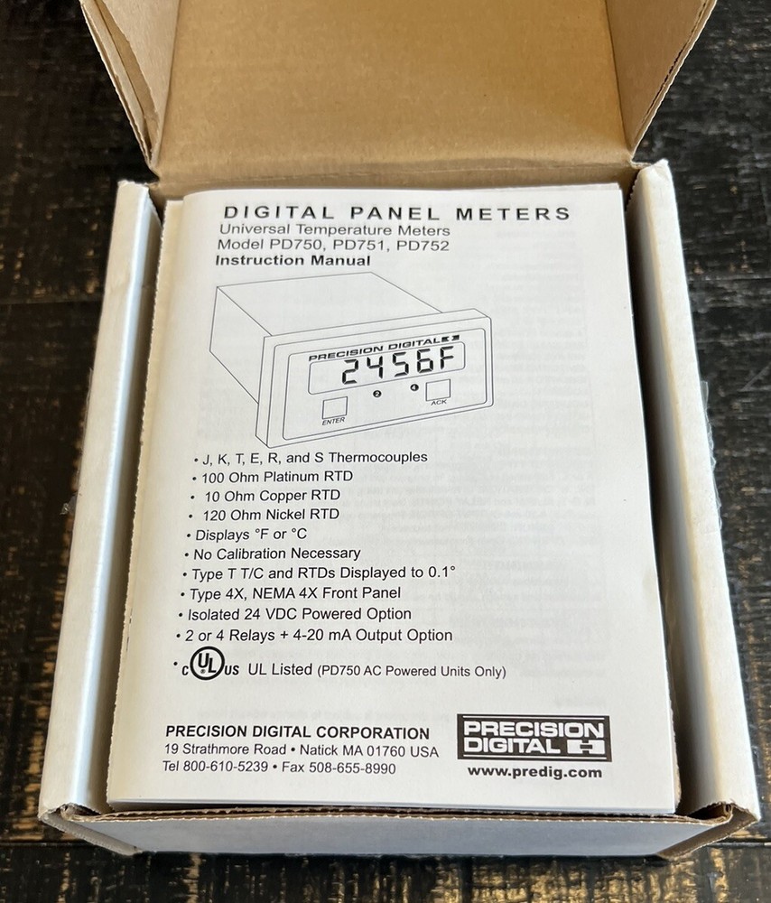 NEW IN BOX PRECISION DIGITAL UNIVERSAL TEMPERATURE METER PD750-3-16