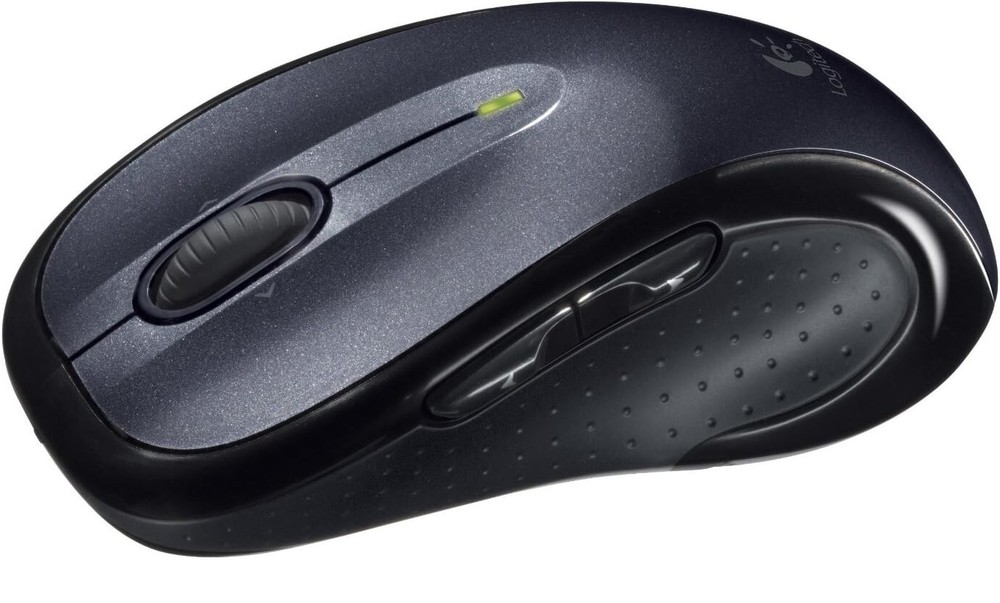 Logitech M510 Wireless Laser Mouse PC MAC with USB Receiver & Batteries Black