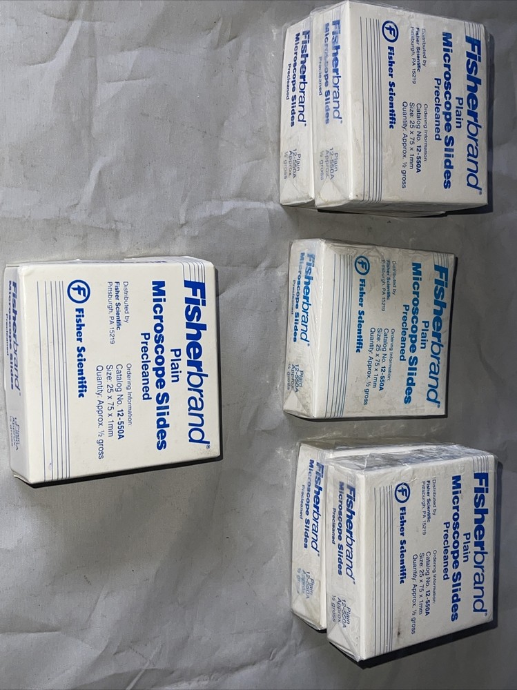 72 Pack - Fisher Scientific Precleaned Plain Microscope Slides 12-550-A3