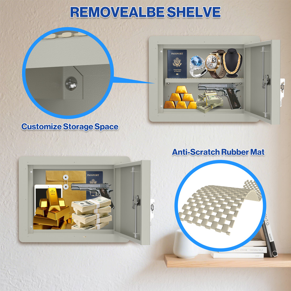 Pochar Hidden In Wall Safe Secure Storage Wall Gun Safe Box Between Studs Home