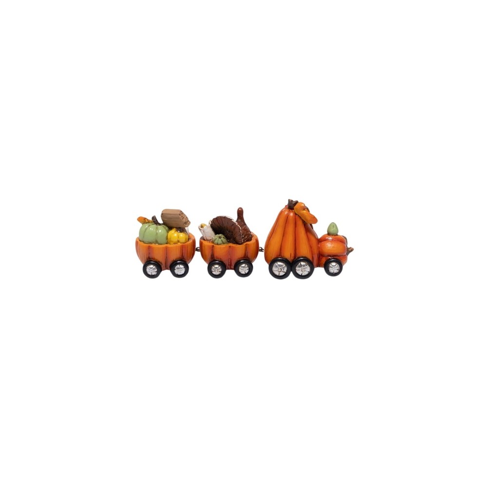 Pumpkin Express Train decorative figurine set