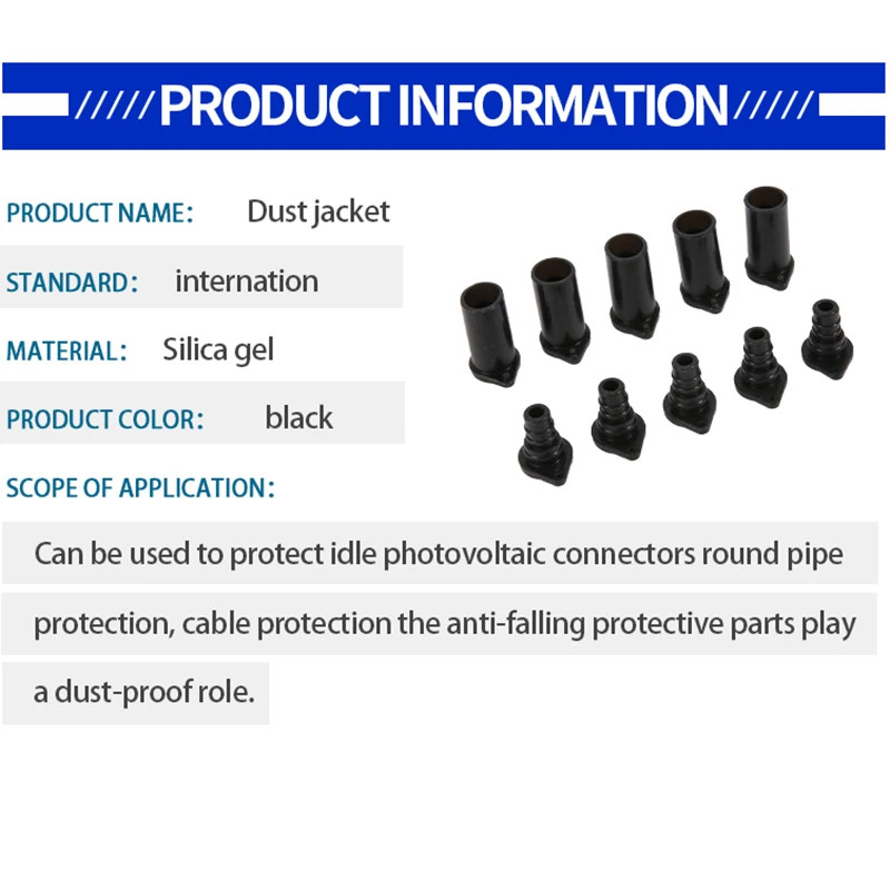1 Pair Connector PV DC Dust Caps Plastic Covers For Stecker Cable Protection Kit