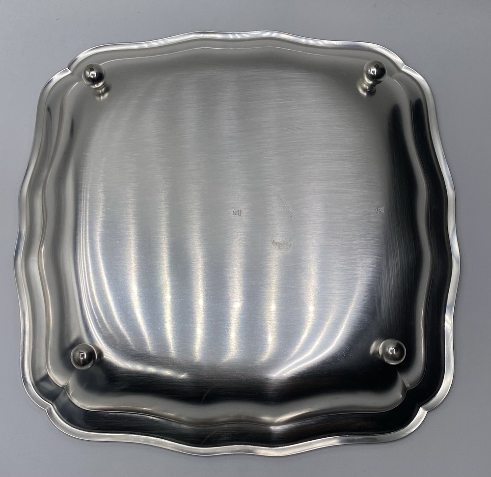 Vintage WMF IKORA Silver Plate Dish Footed Starburst Pattern #6532 1972 IN BOX