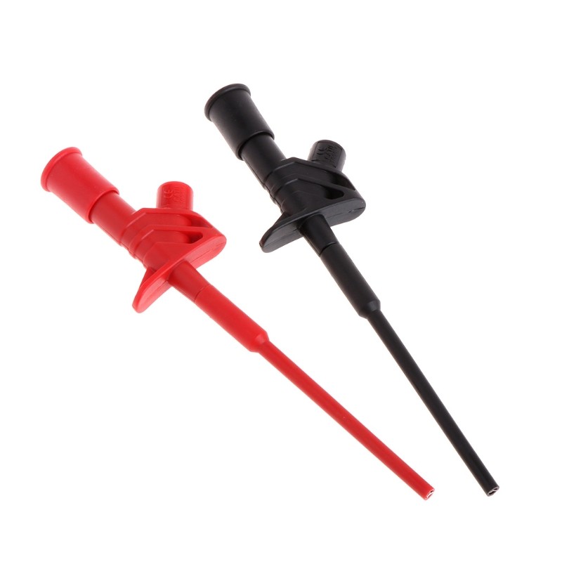 Insulated Test Hook Clip 1000V Testing Probe Instrument High Voltage 4mm Socket