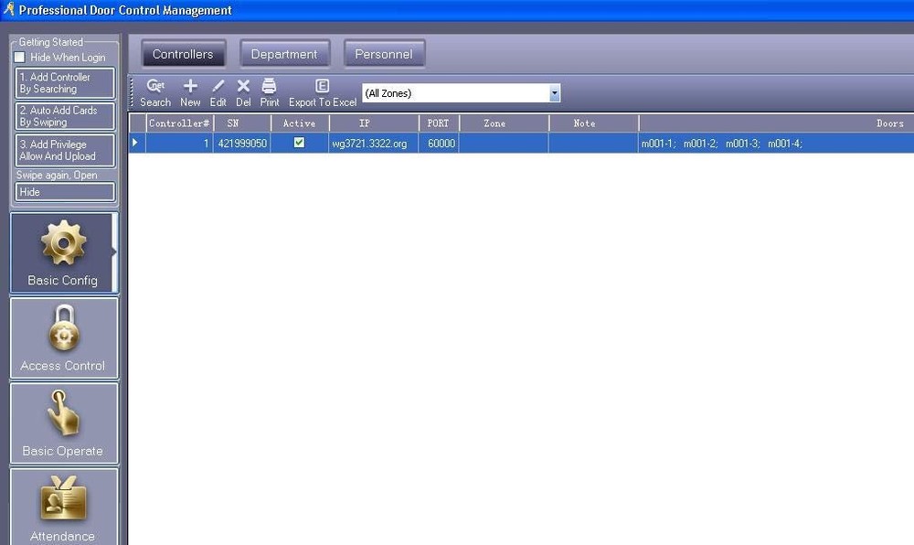2 Door IP Based Wiegand 26/34 Bit Network Access Control Board Controller