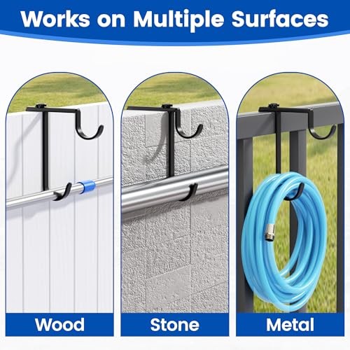 2pcs Double Pool Pole Hooks, Adjustable Thickened Panel Pool Fence Equipment