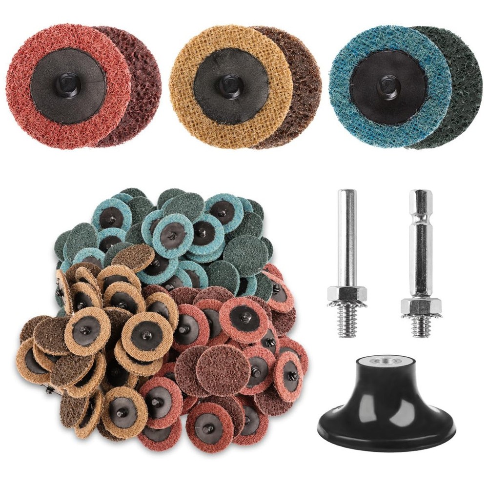 92PCS 2 Inch Quick Change Sanding Discs Set:90PCS Surface Conditioning Pneuma...