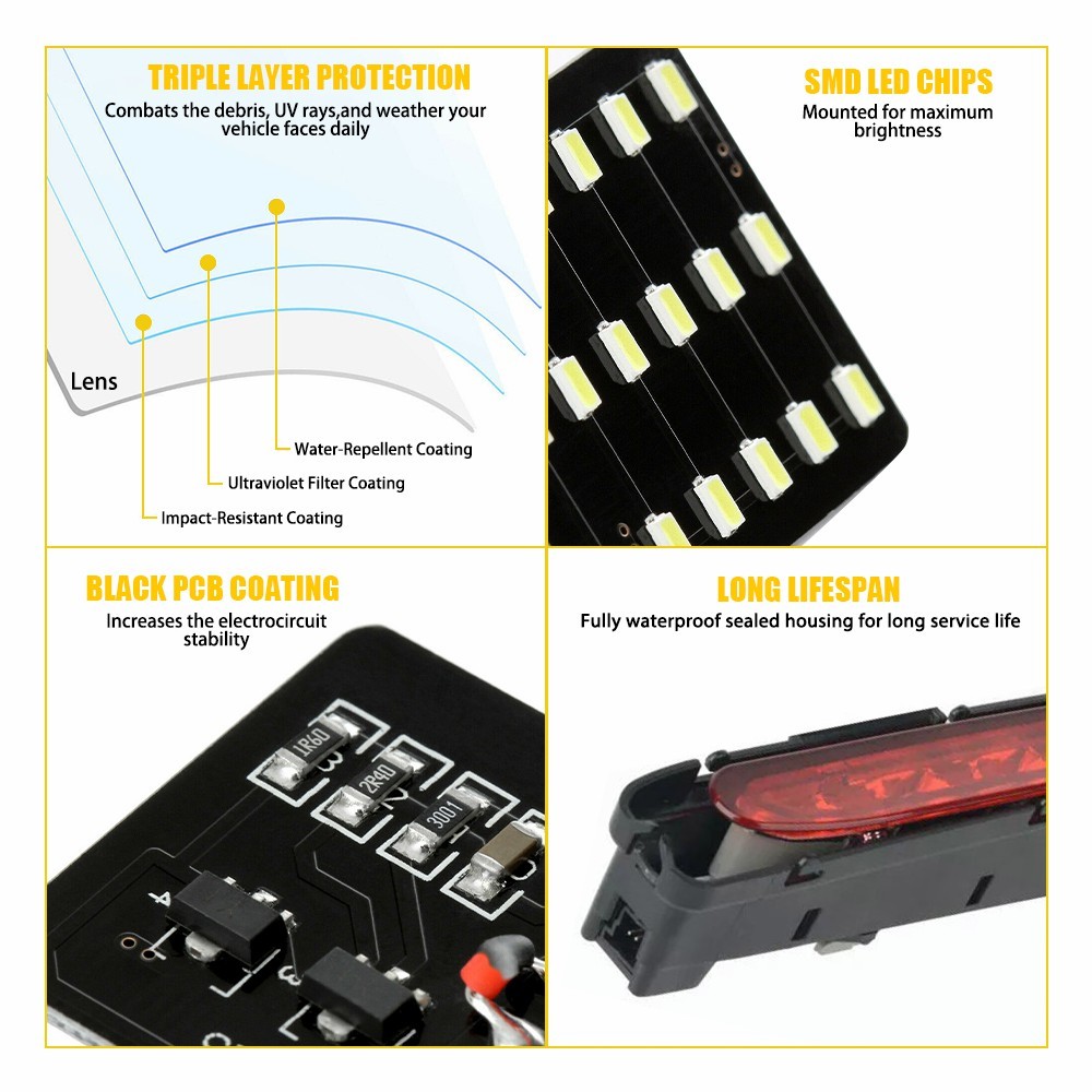 Trunk Third Brake 3rd Stop Light For 2003-2009 Mercedes W211 E300 E320 E350 E500