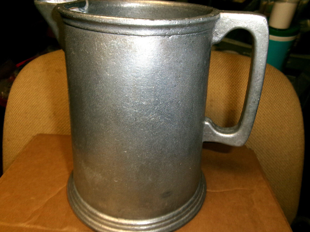 Vintage Silver colored  Pitcher with Hall marks-- Pewter?