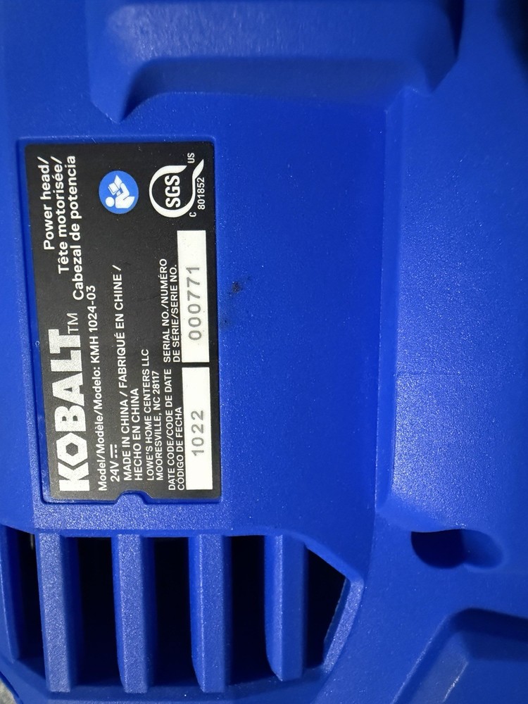 Kobalt 24V Brushless String Trimmer KMH 1024-03 Tool Only Missing Spool n Guard