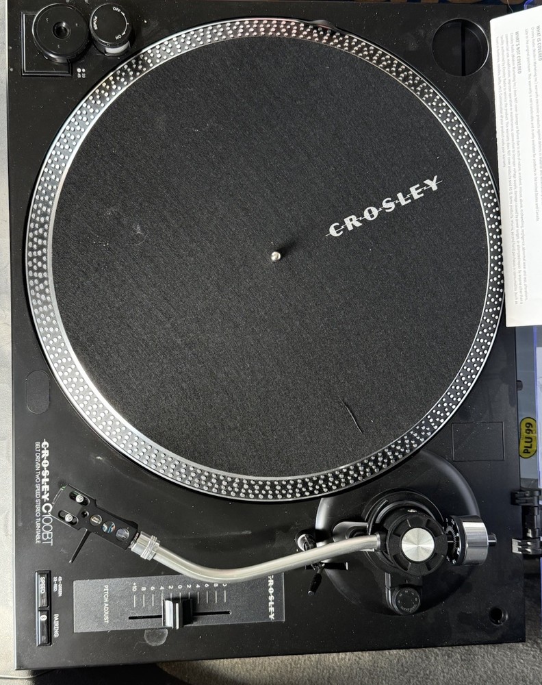 Crosley C100BT, 2-Speed Bluetooth Turntable Record Player - Black
