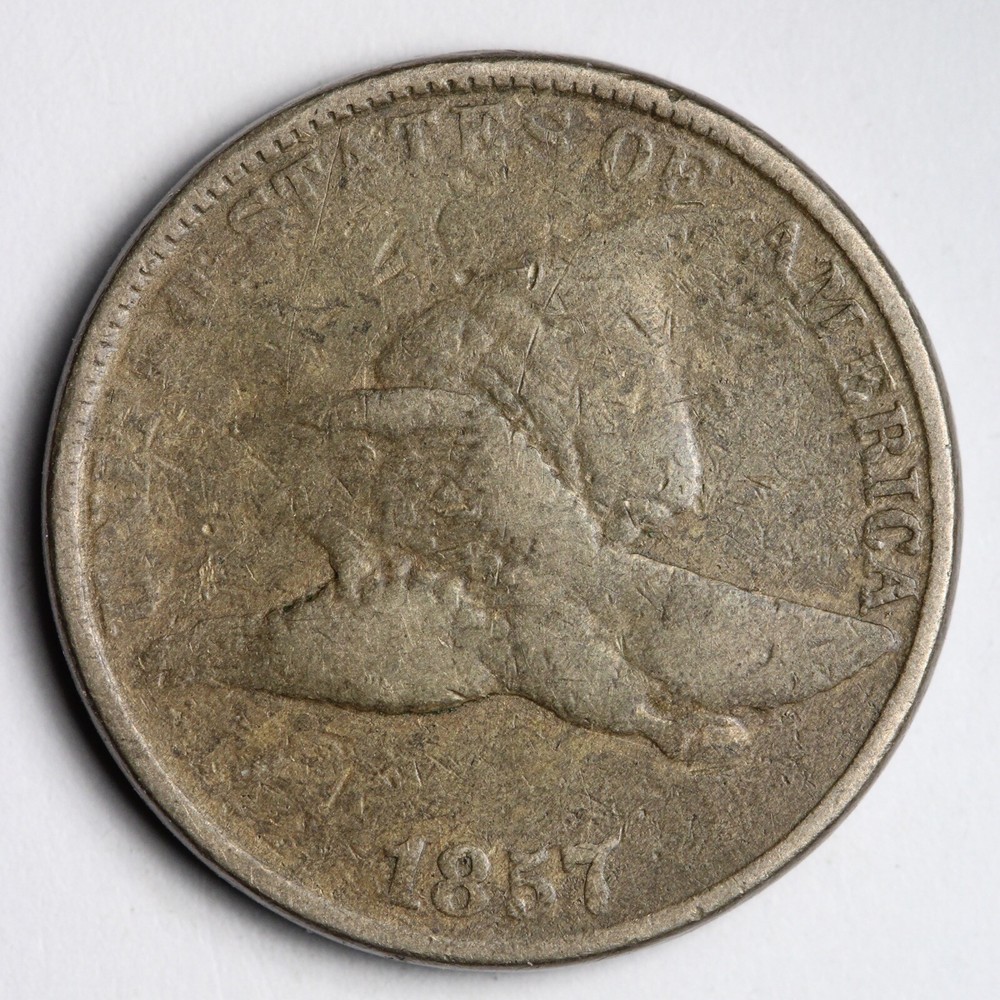 1857 Flying Eagle Cent Penny CHOICE FINE E119 GNL