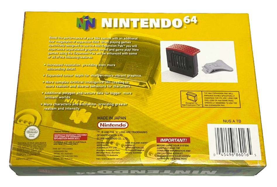 Expansion Pak Nintendo 64 N64 Boxed PAL *Complete with Puller* #1