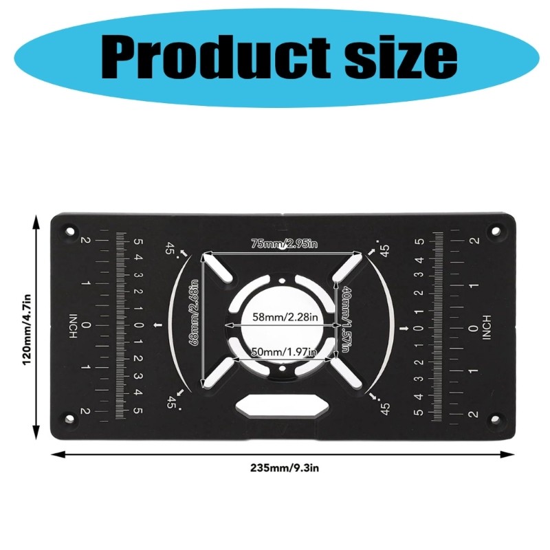 Professional Aluminum Router Table Insert Plate for Craftsmanships Projects