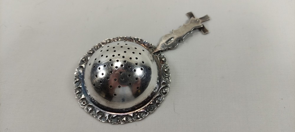 Vintage Dutch Silver Plated Windmill Over Cup Tea Strainer Rotating Sails HH 90