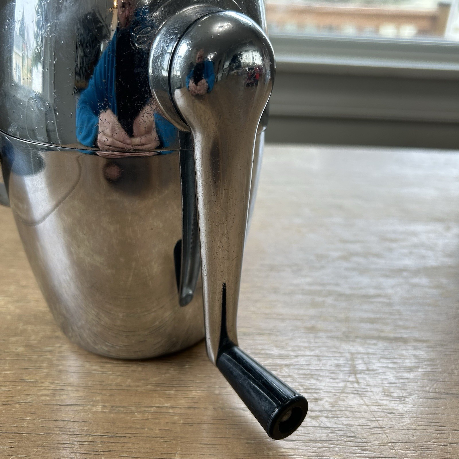 Vintage 50s Rival Ice-O-Mat Bucketeer Ice Crusher No. 480 MCM Mid Century Chrome