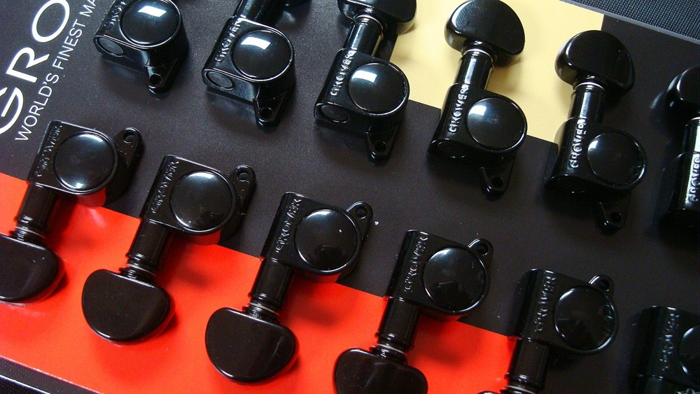 Grover 205BC12 Mini Rotomatic 12-String, Tuning Machine, Black Chrome